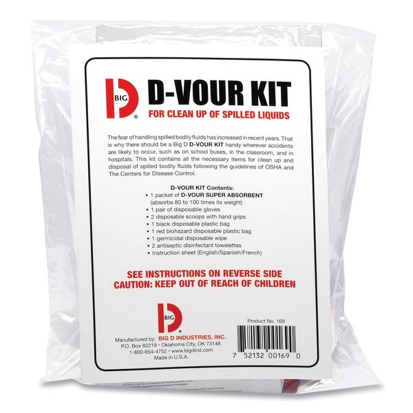 Big D D'vour Clean-up Kit, Powder, All Inclusive Kit, PK6 016900